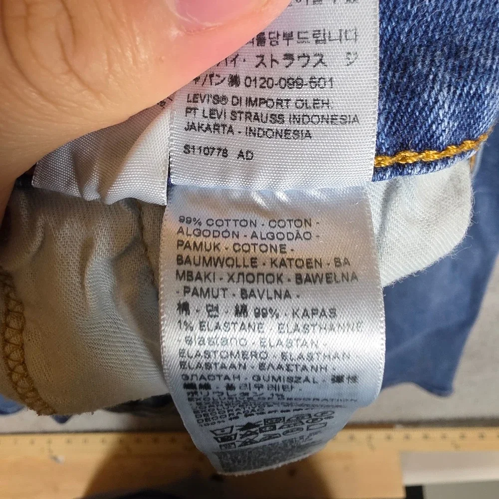 Levi's 505 Jeans Mens‎ 40x30 Regular Fit Blue Straight Leg Stretch Casual